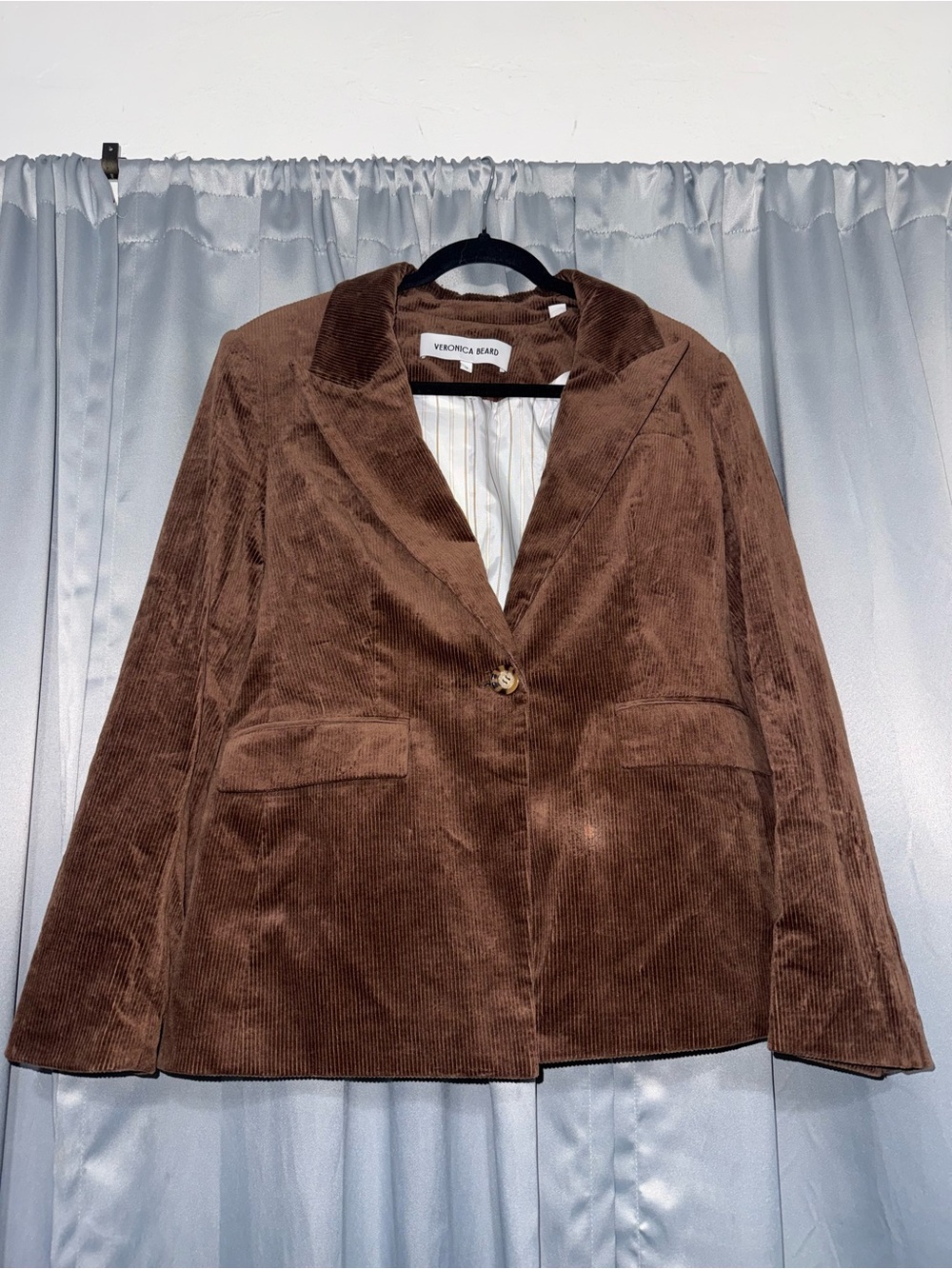 Veronica Beard Chocolate Brown Corduroy Blazer Jacket